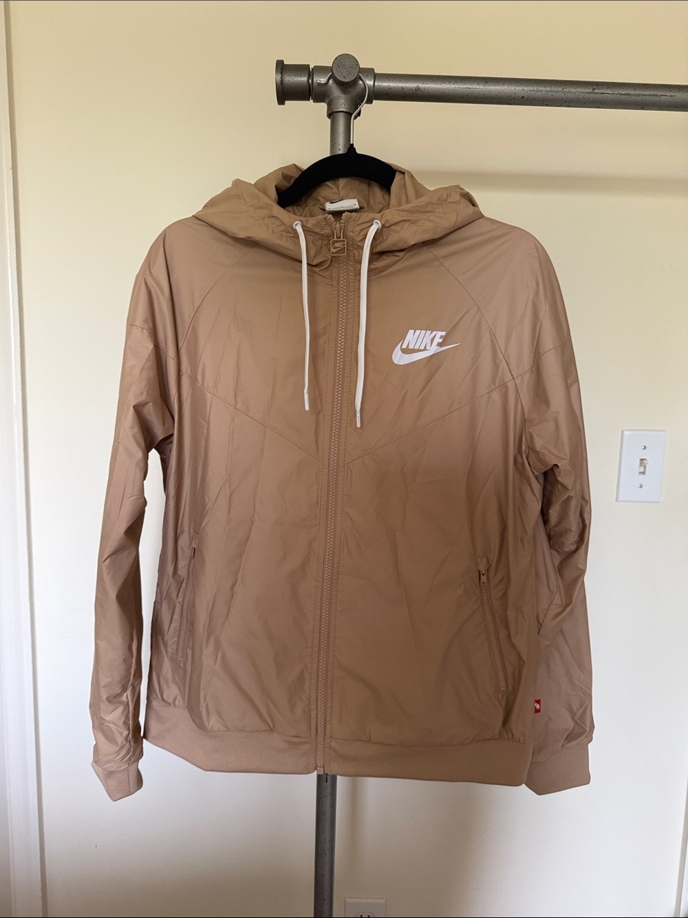 Nike Women's Hooded Bomber Jacket in Tan
